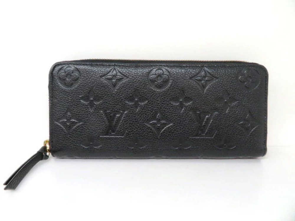 Louis Vuitton Long Wallet Portefeuille Clemence Monogram Empreinte Noir Black